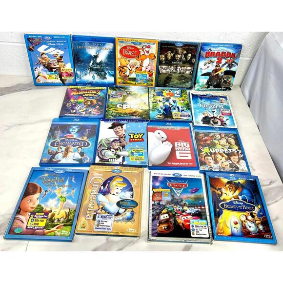 Lot of 17 KIDS Movies Blu-Ray Disney Dreamworks Blue Sky excellent condition